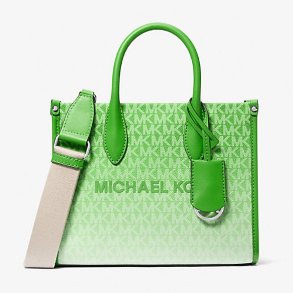 Michael Kors Mirella Small Ombr Signature Logo Crossbody Bag Color Jungle
